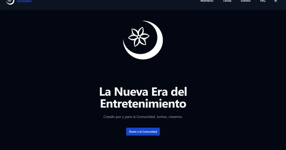 Oneeshi Web Page